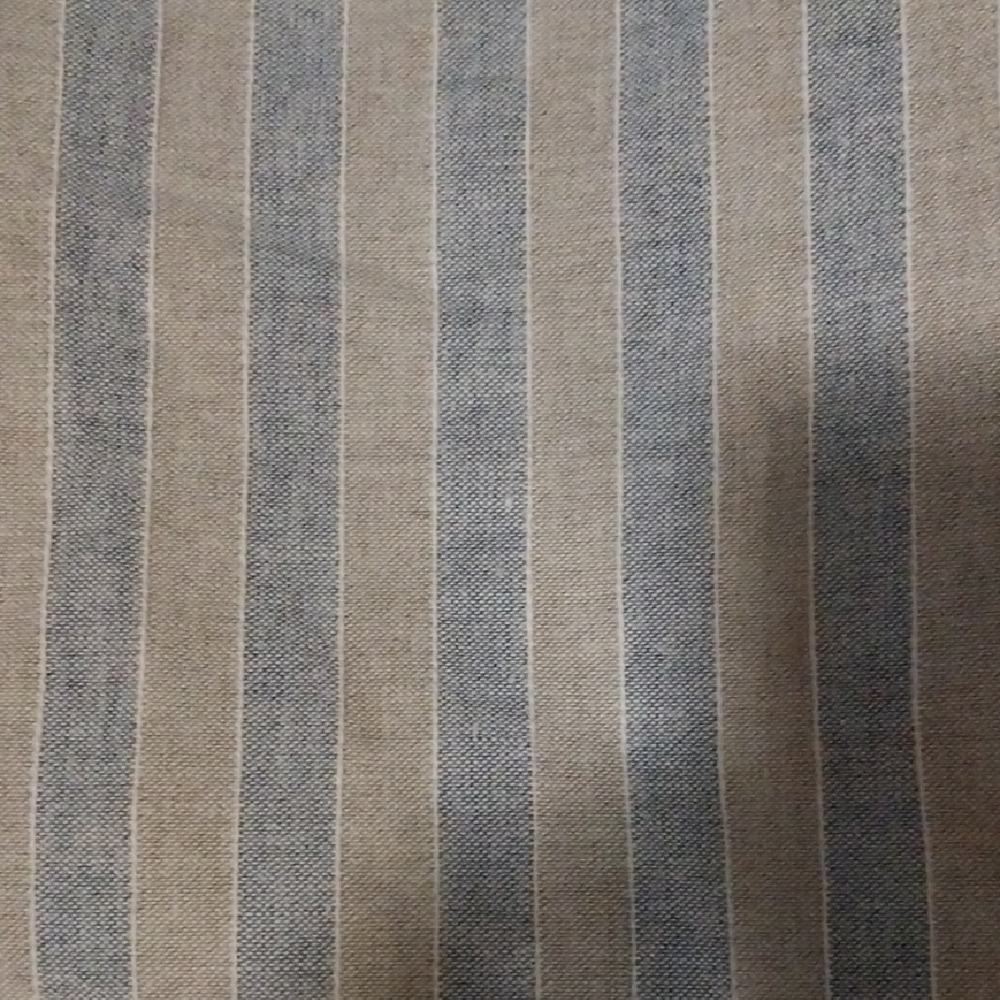 Blue and Tan Striped Fabric